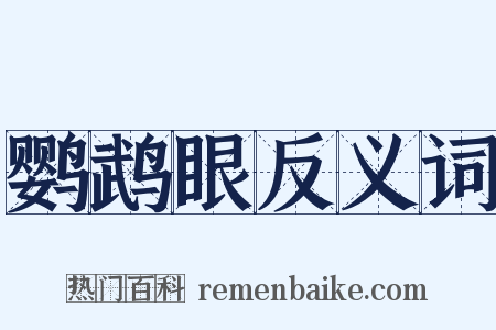 鹦鹉眼反义词是什么意思的图片